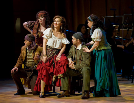 Mercédès, Sarah Larsen; Carmen, Milena Kitic; Frasquita, Amanda Opuszynski;  Le Remendado, Jonathan Blalock; Le Dancaïre, Keith Harris.