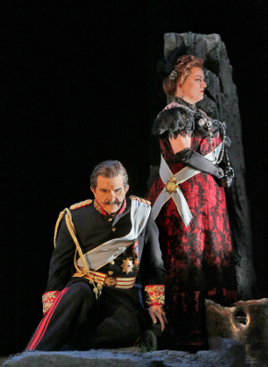 24 Robert Brubaker (Herod) and Michaela Martens (Herodias) in ‘Salome.’ Photo © Ken Howard for Santa Fe Opera, 2015.png