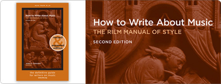 How to Write About Music: The RILM Manual of Style
