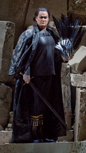 Ildar Abdrazakov as Attila [Photo by Ken Howard/Metropolitan Opera]