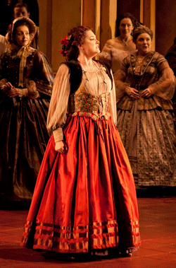 Sara Fulgoni as Beatrice [Photo by Johan Persson courtesy of Welsh National Opera]