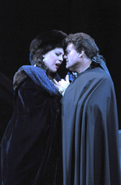 Sondra Radvanovsky as Amelia and Frank Lopardo as Gustavo [Photo by Dan Rest courtesy of Lyric Opera of Chicago]