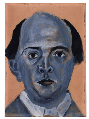 Arnold Schönberg: Blaues Selbstportrait, 1910 [Source: Wikipedia]
