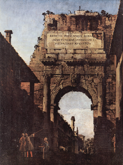 The Arch of Titus by Canaletto