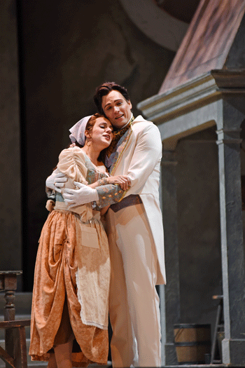 Daniela Mack and Alek Shrader as Angelina and Don Ramiro [Photo by Tim Trumble]