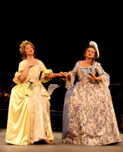 Rebecca Choate Beasley as Cloris and Ann Monoyios as Zéphyre [Photo by Julie Lemberger]