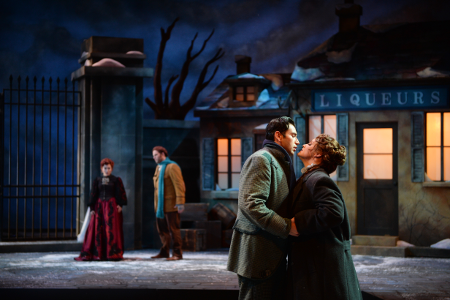 Scene from La bohème [Photo by Duane Tinkey courtesy of Des Moines Metro Opera]