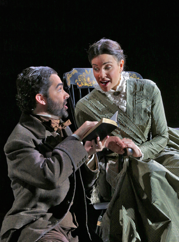 John Irvin as Matthew Gurney and Joyce El-Khoury as Emmeline Mosher [Photo © Ken Howard]