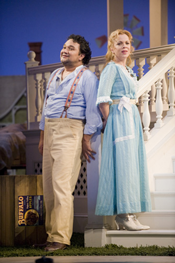 Ramón Vargas (Nemorino) and Inva Mula (Adina) [Photo by Terrence McCarthy courtesy of San Francisco Opera]