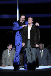 Paul Groves as Faust and John Relyea as Méphistophélès [Photo by Dan Rest courtesy of Lyric Opera of Chicago]