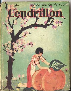 Front cover of a 1930 French picture book edition of Cinderella.jpg