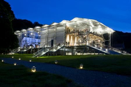 Garsington Opera Pavilion at night [Photo by Mike Hoban]