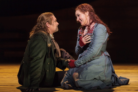 Jay Hunter Morris as Erik and Melody Moore as Senta in Der Fliegende Holländer, Glimmerglass Festival 2013 [Photo by Karli Cadel/The Glimmerglass Festival]