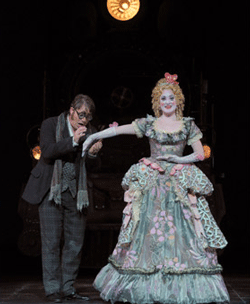 Matthew Polenzani as Hoffmann and Anna Christy as Olympia [Photo by Dan Rest courtesy of Lyric Opera of Chicago]