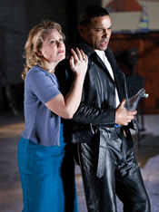 Amanda Roocroft as Jenufa and Tom Randle as Steva Buryja [Photo by Robert Workman courtesy of English National Opera]