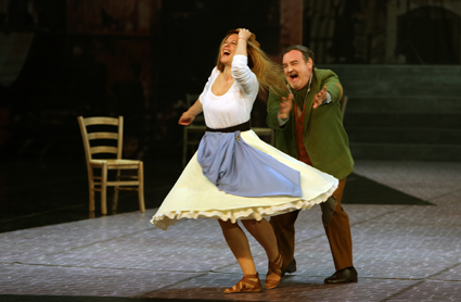 Natalia Ushakova as Maliella and Ivan Ožvát as Biaso [Photo courtesy of Slovenské národné divadlo]