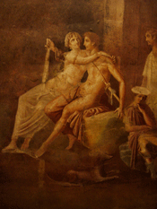 Enea e Didone (Marte e Venere); affresco romano da Pompei, Casa del Citarista