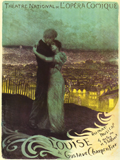 Poster of Louise at the Opéra-Comique in Paris (1900)