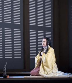 Kristīne Opolais as Cio-Cio-San [Photo by Mike Hoban courtesy of The Royal Opera]