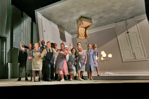 Production by Laurent Pelly, set design by Chantal Thomas [Photo by Ken Howard courtesy of Santa Fe Opera]