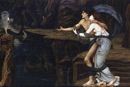 Orpheus and Eurydice on the Banks of the Styx (1878) by John Roddam Spencer Stanhope