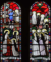 Our Lady of Mount Carmel Church, Quidenham, Norfolk - Windows Two of 16 windows in the clerestory [Source: Wikipedia]