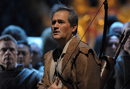 Paul Groves as Parsifal. Act 1. [Photo by Dan Rest]