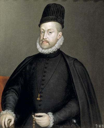 Portrait of Philip II of Spain by Sofonisba Anguissola (1573) [Source: Wikipedia]