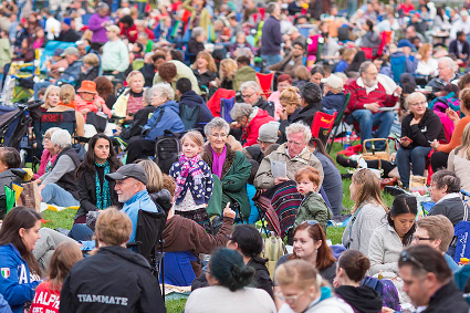 Scene at Millennium Park [Photo courtesy of Lyric Opera of Chicago]