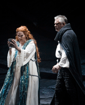 Ian Storey as Tristan and Jayne Casselman as Isolde [Photo by Patrizia Lanna courtesy of Teatro Carlo Felice]