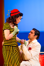 Aleksandra Kurzak as Fiorilla and Ildebrando D’Arcangelo as Selim [Photo by Clive Barda courtesy of The Royal Opera]