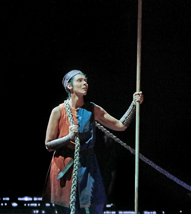 Tamara Mumford as the Pilgrim [Photo by Ken Howard / Metropolitan Opera]