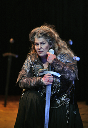American mezzo-soprano Marianne Cornetti is Azucena in San Diego Operaís production of Verdiís Il trovatore. Photo © Ken Howard
