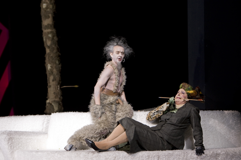 Dominique Visse as Satirino & Guy De Mey as Linfea [Photo © Bill Cooper]