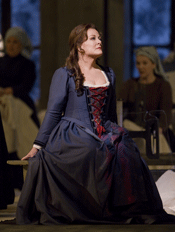 Deborah Voigt as Senta [Photo by Cory Weaver courtesy of The Metropolitan Opera]