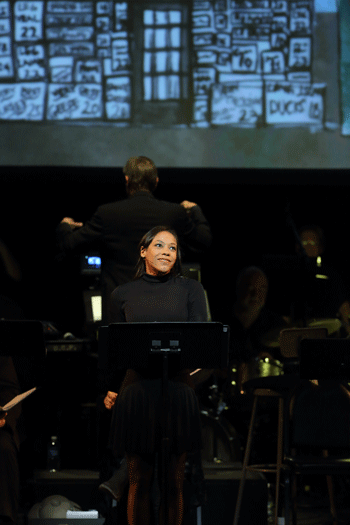 Nikki M. James as Eileen Sherwood [Photo: Craig T. Mathew / LA Opera]