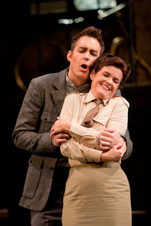 L'ubica Vargicová is Marie and Stephen Costello is Tonio [Photo by J. Katarzyna Woronowicz courtesy of San Diego Opera]