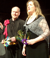 Kathleen Keske as Amelia and Francis Liska as Riccardo [Photo courtesy Brooklyn Repertory Opera]