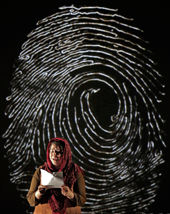 Kamala Sankaram as Mukhtar Mai [Photo by Larry Ho]